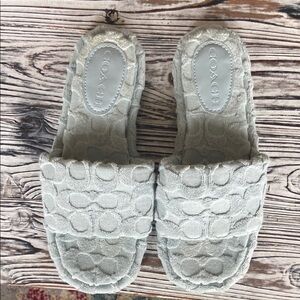 Coach Gray Quilted Slide Slippers- ladies sz 7